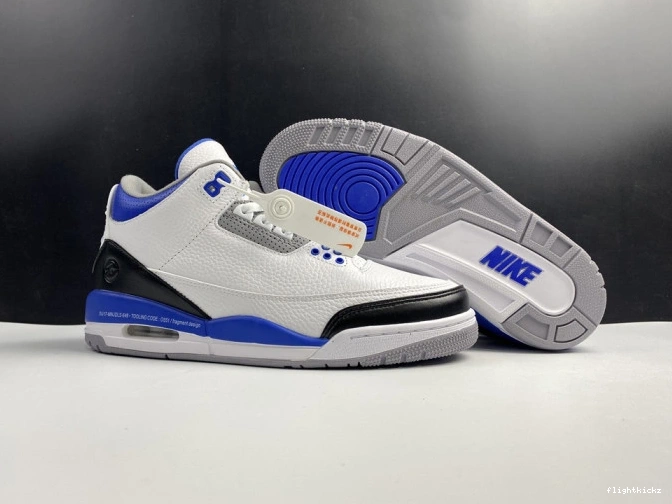 3 CT8532-040 Retro Air Blue Jordan White 1001